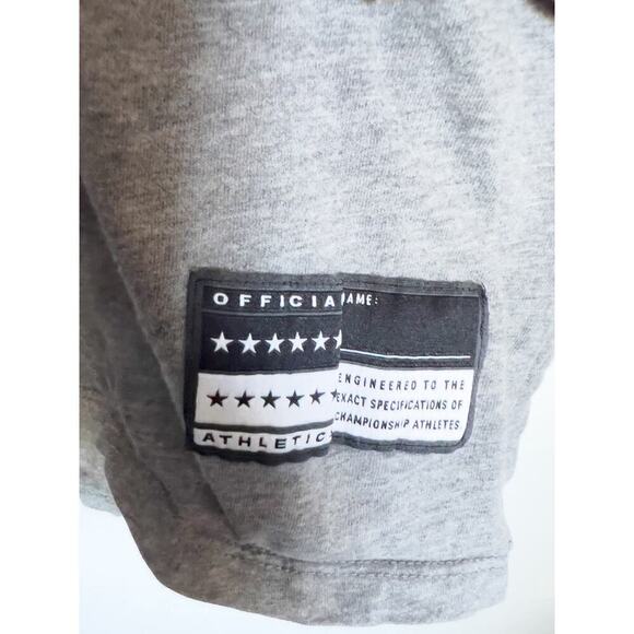 Nike Air Tee T Shirt XL Grey Stripe Cotton Logo Patch Graphic - Picture 4 of 6